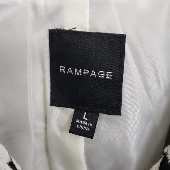 Rampage Maddy Toggle Black and White Houndstooth Women's Coat Sz L - Picture 6 of 8